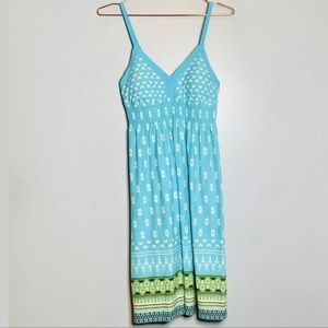 Athleta | Bahia Border Dress Tide Blue Soft Modal